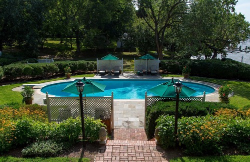 James Monroe Casa | Truly unique stay riverfront cottages w/ pool, beach, gardens and vineyards