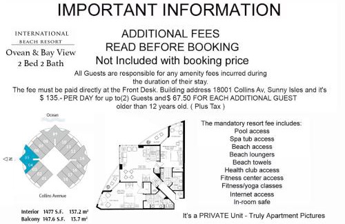 Sunny Isles Beach Apartamento | TRUMP INTL 2 BEDROOM APARTMENT 1600 Sqf Ocean and Bay View