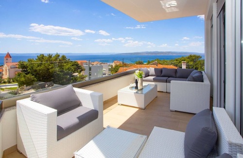 Promajna Apartamento | Apartamento para dos personas con terraza y vista al mar Promajna, Makarska (A-22264-a)