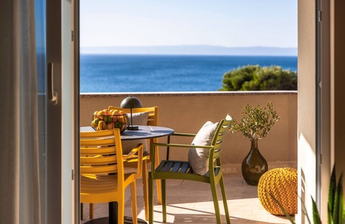 Stara Baska Apartamento | Apartamento para dos personas en la playa Stara Baska, Krk (A-23800-a)