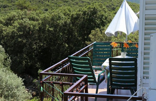 Drace Apartamento | Apartamento para dos personas con balcón y vista al mar Drace, Peljesac (A-10211-a)