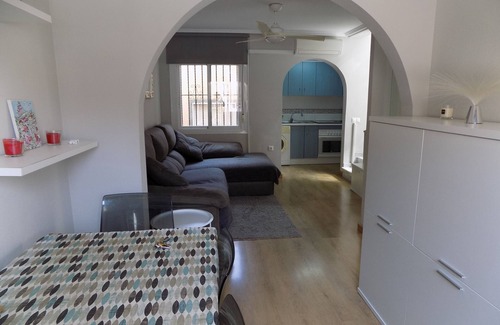 Gran Alacant Casa | Two bedroom Town house with basement, aircon, communal pool, wifi and sea views