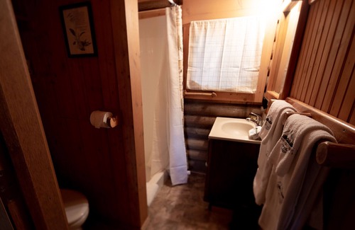 Bigfork Cabina | Two-story woodland cabin with firepit, near Flathead Lake & Glacier