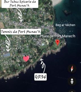 Port-Manech Apartamento | Ty Nid d'Amour Ty Matlo