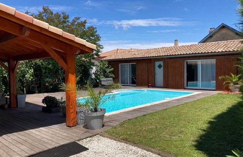 Gujan-Mestras Casa | Typical cozy cabin 4 pers. - Swimming pool - Garden