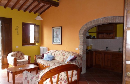 Asciano Apartamento | Típica antigua granja de la Toscana, con pista de tenis y piscina, T6bs