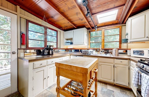 Forestville Casa | Ultra-private riverfront retreat with private hot tub & multi-tiered deck