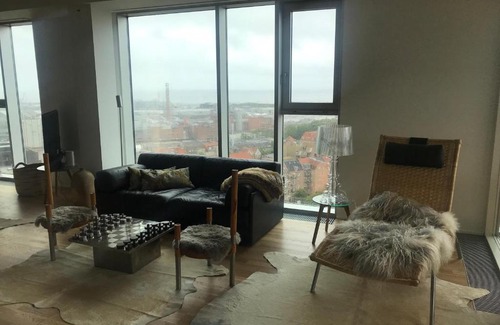 Aarhus C Apartamento | Unik udsigt og beliggenhed