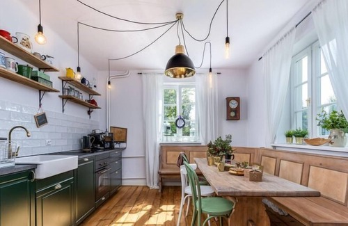 gmina Debowiec Casa | Casa única en Dębowiec con sauna y vista al estanque