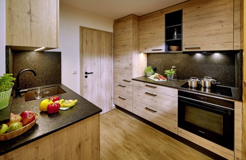 Winkl Apartamento | Untersberg, 1-4 personas, aproximadamente 50 metros cuadrados, 1 dormitorio 2x ducha / WC, sala, cocina, balcón