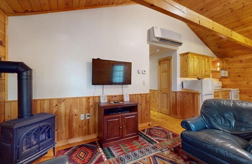 Northport Cabina | Unwind in this dog-friendly cabin with kitchen, firepit, WiFi & wooded views