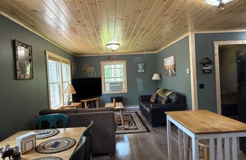 Lake Arrowhead Cabina | Cozy Up North Getaway w/Hot Tub & Fire-pit, close to Hiking Skiing Snowmobiling!