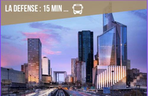 Quartier du Vieux-Pont - Sainte-Genevieve Apartamento | Urban cocon - 15 min de La Défense - 20min Paris