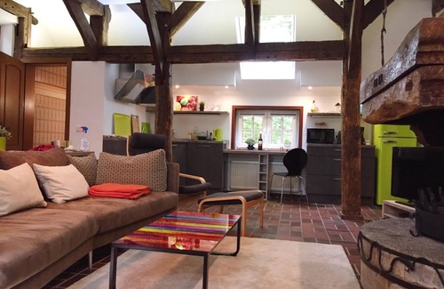 Westerstede Cabaña | Casa de campo- Heuerhaus de 2 columnas en la piscina de sauna del jardín Rhodo Niños hasta 16 años gratis