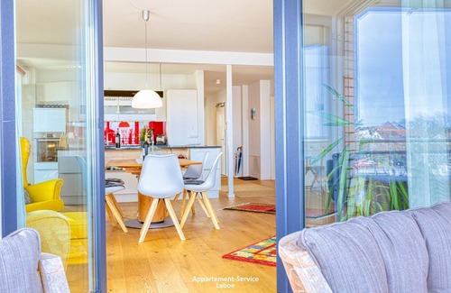 Laboe Apartamento | Apartamento de 5 estrellas Portland Laboe con impresionantes vistas del puerto y el fiordo de Kiel
