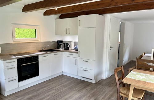 Wiefelstede Casa | Vacation home "Blockhaus am Waldrand" - vacation home, shower and bath, WC