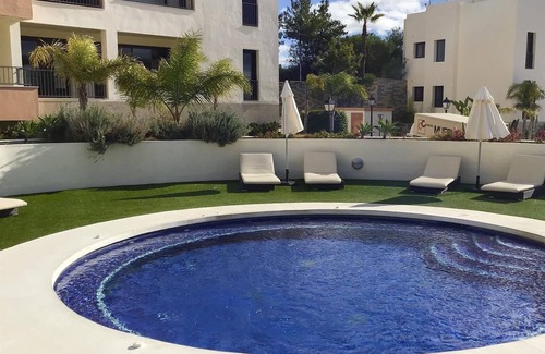 Marbella Casa | Casa de vacaciones "Ático de lujo cerca de Marbella" con vistas al mar, sauna compartida, A/C, Wi-Fi