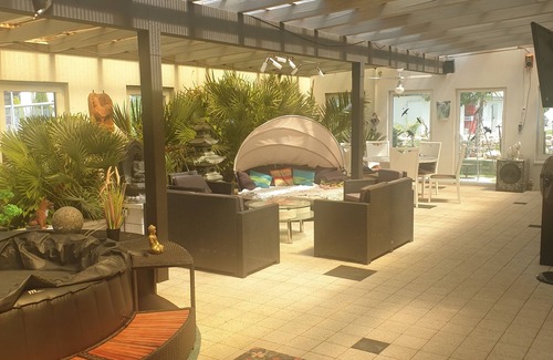 Landscheid Casa | Vacation home "Palmenland " with sauna, whirlpool, small waterfall and water place