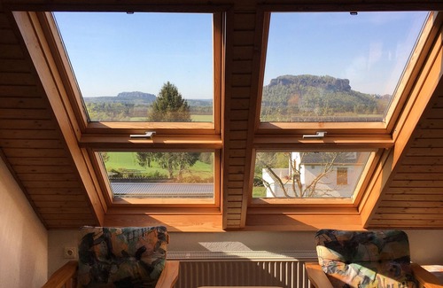 Porschdorf Casa | Vacation home "Schrammsteinblick" with a magnificent panoramic view