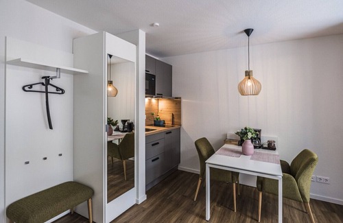 Nordhorn Apartamento | Vechte Nest Studio, new building with balcony, wifi & PP