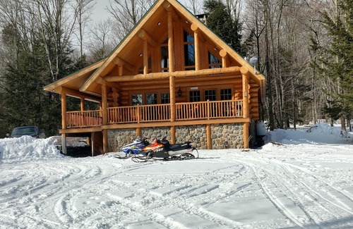 Whitingham Cabina | Lake Front Log Cabin cerca del monte. Nieve