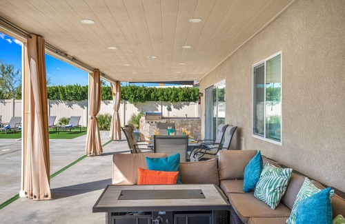 Desert Hot Springs Casa | Views, Gameroom, Saltwater Pool & Hot tub, Firepit