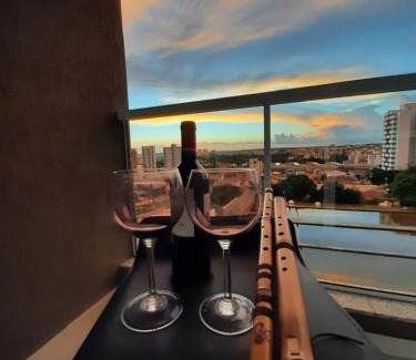 Sao Carlos Apartamento | VIKINGS- Alto Padrão, Apto Rústico com conforto,Wifi e vista incrivel máx 4