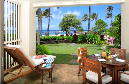 Kahuku Apartamento | Turtle Bay Studio Villa 20 metros de la playa de arena! Vistas a la playa y al mar