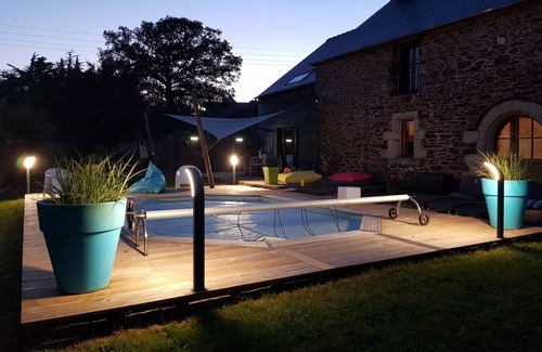 Saint-Malon-sur-Mel Casa | Villa Avec Piscine Privée Très Proche de la Forêt de Brocéliande