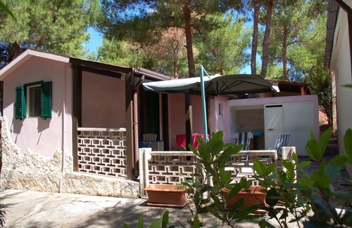 Defensola Apartamento | VILLA BILOCALE ORCHIDEA B 1 dormitorio, sala de estar con 2 camas y cocineta