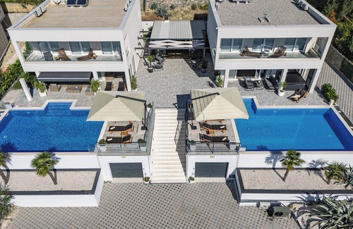 Kastel Stari Villa | Villa Blue Wave con increíbles vistas al mar y gran calefacción