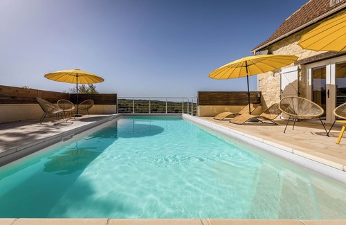 Reilhaguet Casa | Villa Découverte, casa de lujo con piscina privada.