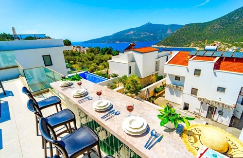 Kalkan Villa | Villa Tymnessos - Villa familiar, piscina privada e impresionantes vistas al mar