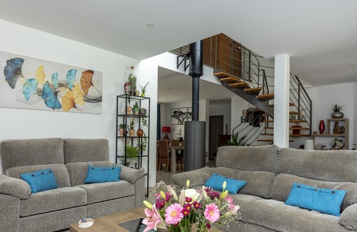 Mimizan-Plage Villa | Villa 'L'Oustaou des Hournails' con piscina, terraza, balcón y Wi-Fi
