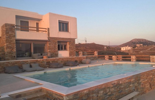 Azolimnos Villa | Villa 'Lina Syros' con vistas al mar, Wi-Fi y aire acondicionado