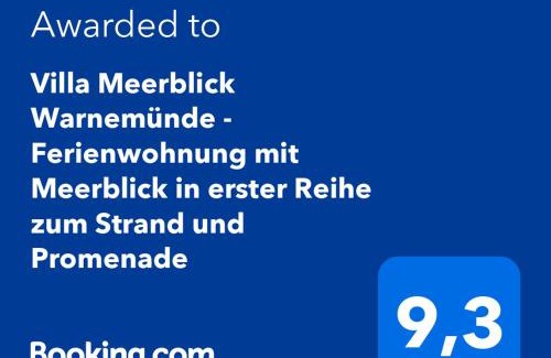 Warnemuende Apartamento | Villa Meerblick Warnemünde - Ferienwohnung mit Meerblick in erster Reihe zum Strand und Promenade