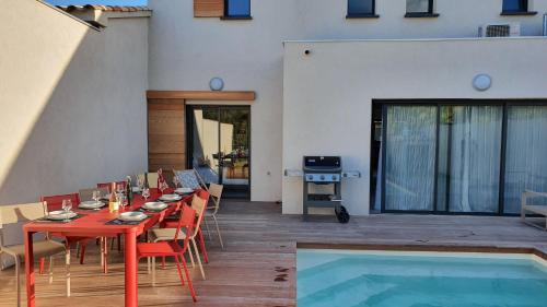 Lecci Villa | Villa Nananthée T5 de luxe,4-8 pers, piscine privée chauffée
