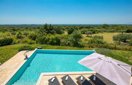 Bale Villa | Villa Plava with Panoramic Seaview and big pool