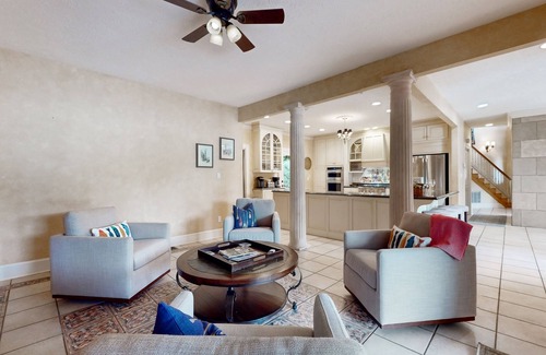 Lake Lure Casa | Villa Rosa: All-Suite lakefront chateau with private infinity pool & beach