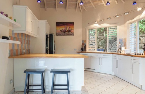 St. John's Villa | Villa Tramonto. Great view, exclusive area and beach at walking distance.
