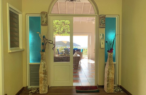 St. John's Villa | Villa Tramonto. Great view, exclusive area and beach at walking distance.