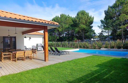 Mimizan-Plage Villa | Villa con piscina climatizada en la playa