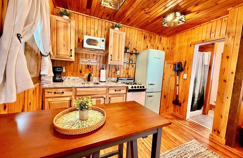 Old Forge Cabaña | Village Cottages East: Town & Trails Cottage for 2 with private Hot Tub!