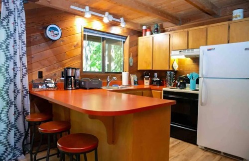 Rhododendron Cabina | Vintage Creekside Cabin, trails, WiFi, wood-stove, 20 min drive to skiing