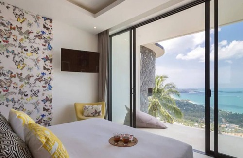 Chaweng City Center Villa | Vista Azul 4BR Vistas Panorámicas al Mar Chaweng