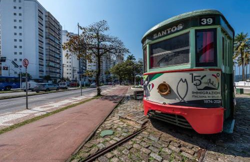Santos Apartamento | ViSTA MAR GONZAGA com Wi-Fi e Enxoval