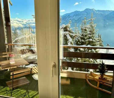 Randogne Apartamento | Vue imprenable sur les Alpes et Parking privé gratuit