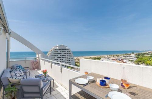 Le Couchant Apartamento | Vue mer grandiose la Grande Motte au Lady Blue Terrasse plein ciel Parking Privé
