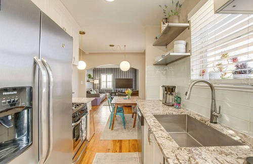 Whittier Casa | Walk to City Park: Chic Home w/ Hot Tub & Yard