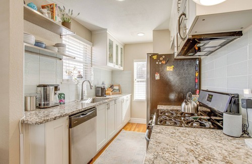Whittier Casa | Walk to City Park: Chic Home w/ Hot Tub & Yard